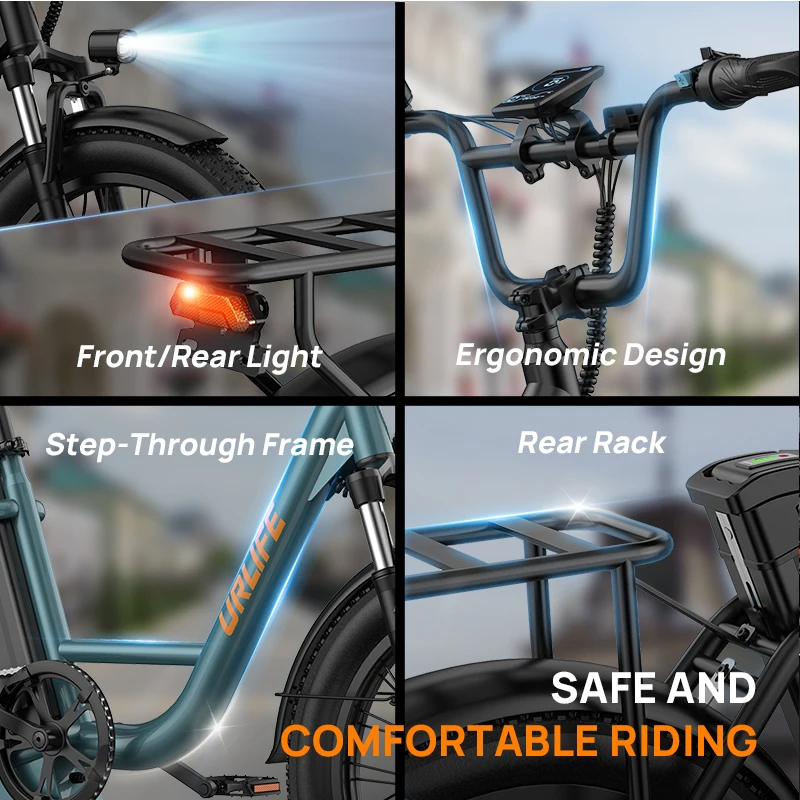 URLIFE E20 All-Terrain-Elektrofahrrad 250W Motor Elektrofahrräder für Erwachsene 48V 13AH 20 Zoll Reifen City-Pendler-E-Bikes – Detail 19