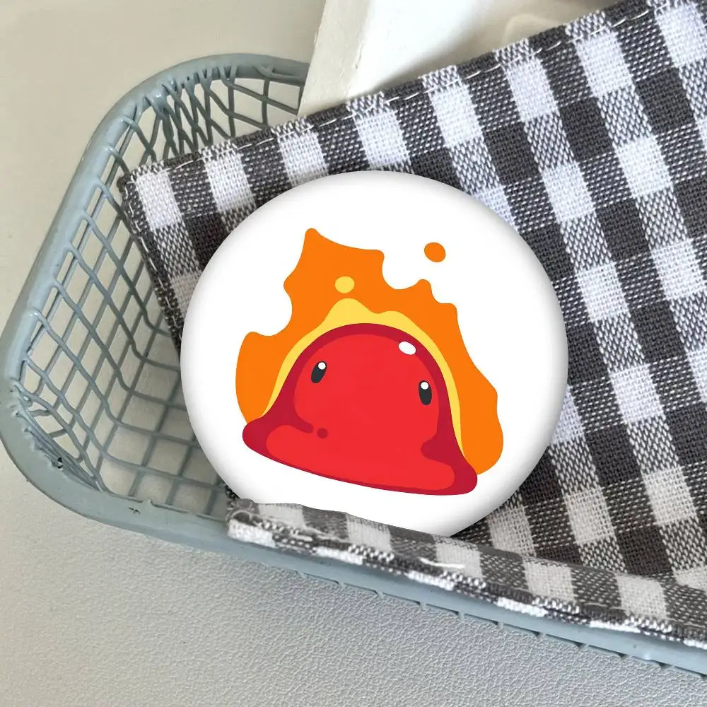 Creative Slime Rancher Round Badge Lapel Pin - Stylish Brooch for Clothing and Backpack Accessories
