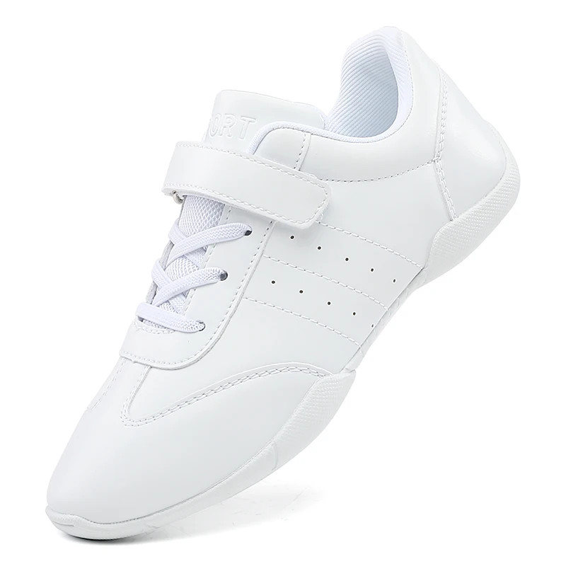 6684 Children's competitive aerobics shoes White cheerleading shoes Training competition Artistic gymnastics Square