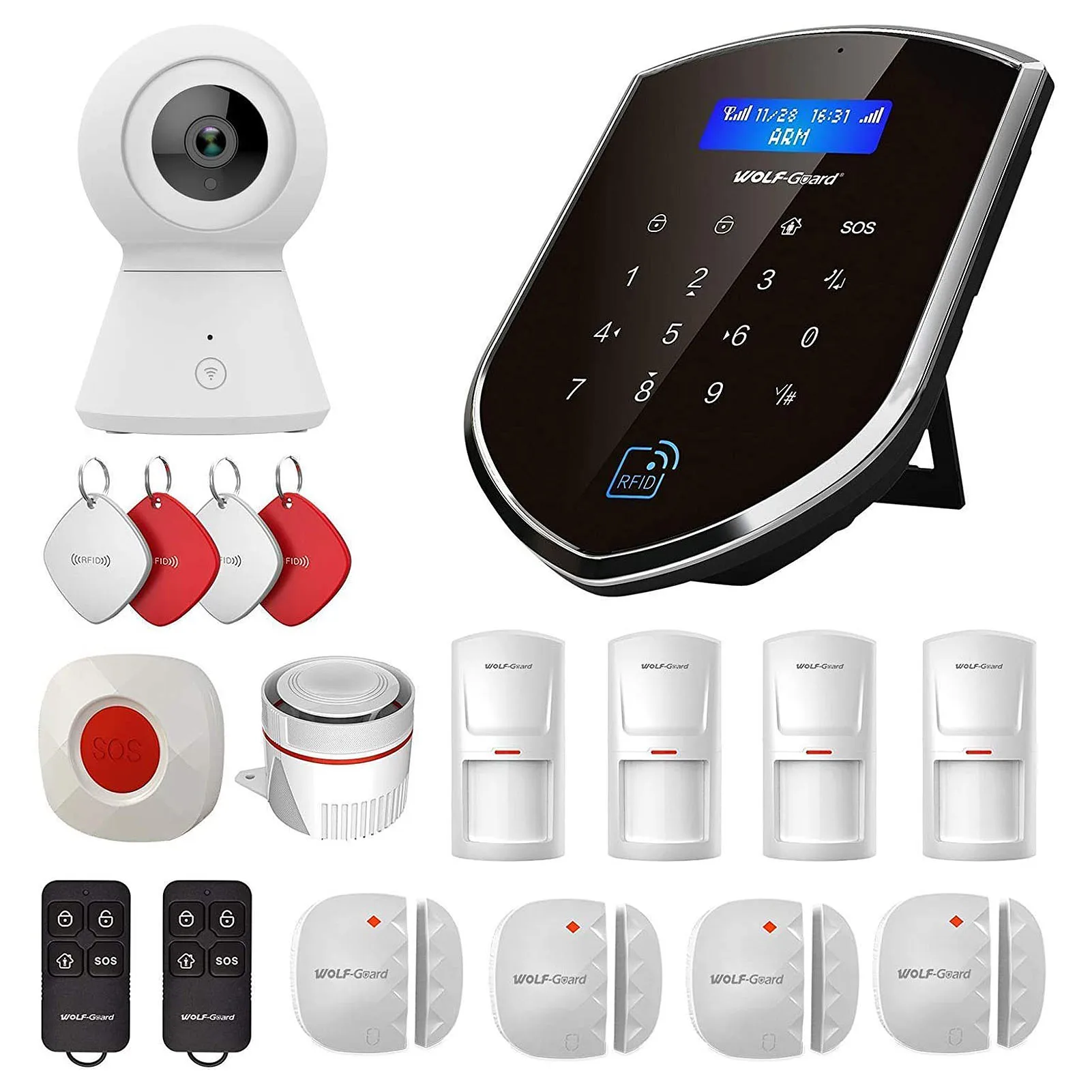 

TuyaSmart WIFI 4G GSM Smart alarm security Home Alarm Systems Gateway support Alexa and google