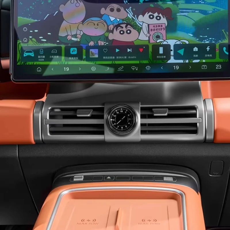 BYD 레오파드 7 티타늄 7용 센터 콘솔 시계 발광 자동차 쿼츠 시계 인테리어 장식 내부 개조 액세서리