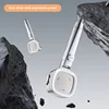 Musurjoy Bathroom Booster Shower Head, 3 Mode Adjustable Spray, Bathroom Shower System Handheld Shower Head, Silver Shower Head 4