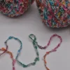 Handmade Characteristic Line Knitting Yarn Oil Painting Color Yarn Coarse Wool Gradient Pearl Blue Diy Woven Crochet Rod Needle 5