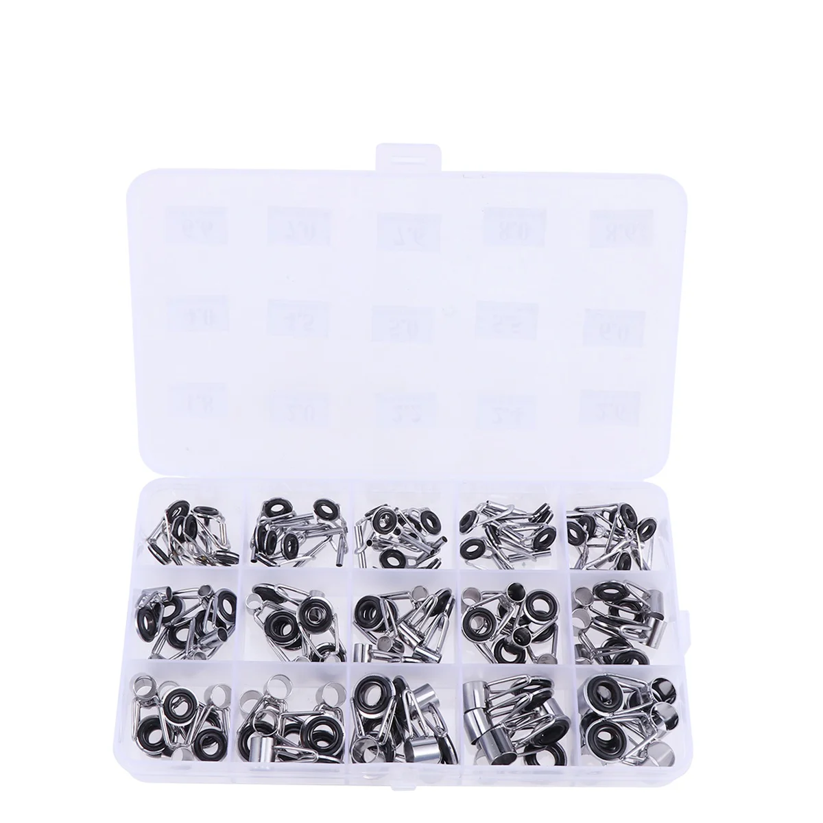 

75pcs Fishing Rod Pole Guides Tip Rings Repair Kit