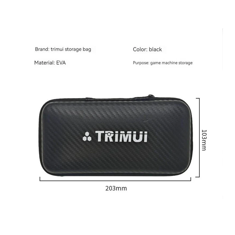 Trimui 스마트 프로 휴대용 게임 콘솔 케이스, 블랙 하드 여행 보관 가방, 비디오 게임 콘솔 휴대용 가방