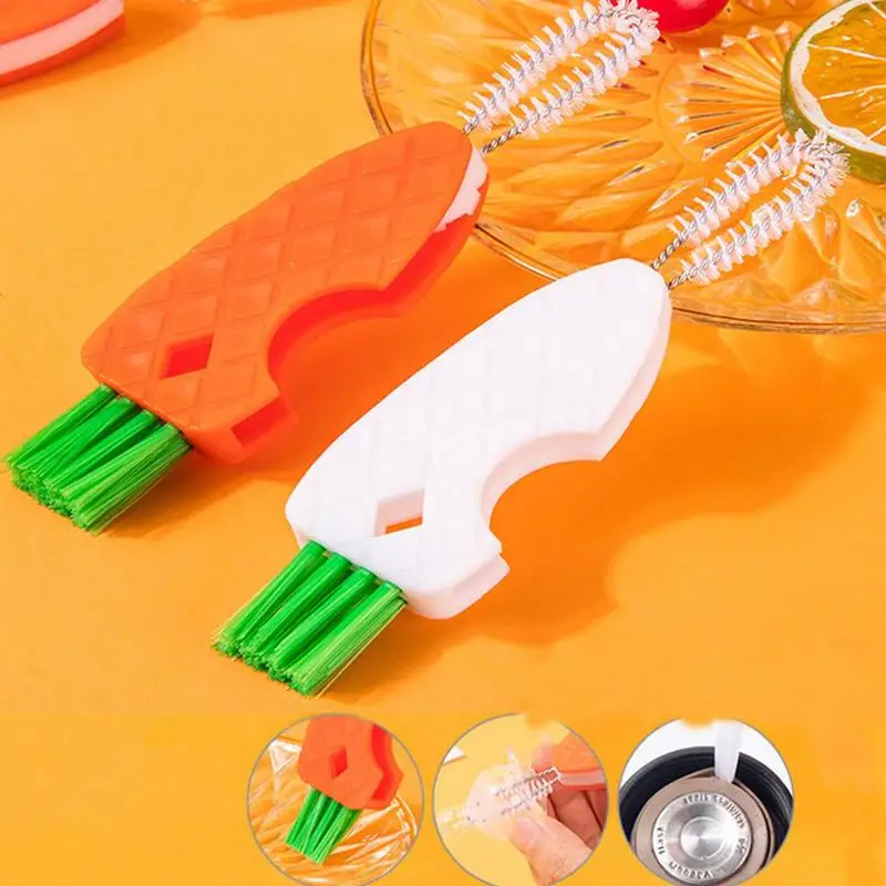 

Bottle Lid Brush Unique Foldable Water Bottle Cleaning Brush With Hanger Hole Kitchen Utensils For Nursing Bottle Drinking Cups