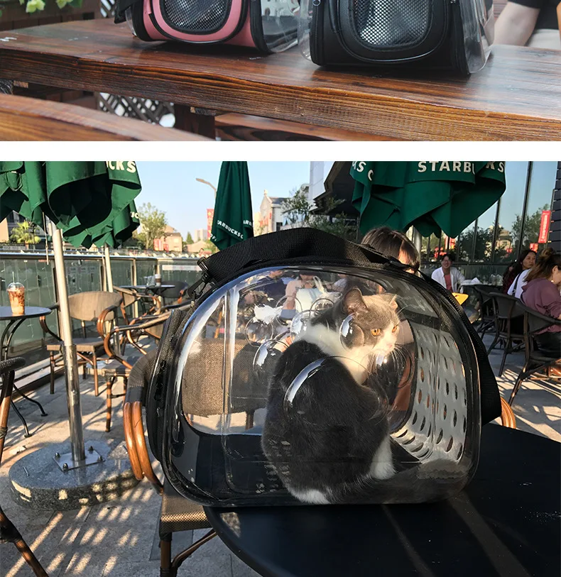 Cat Space Capsule Transparent Pet Carrier Bag pet carrier bag pet carrier backpack pet bag Breathable Small Dog Backpack Travel Cage Handbag for Kitten