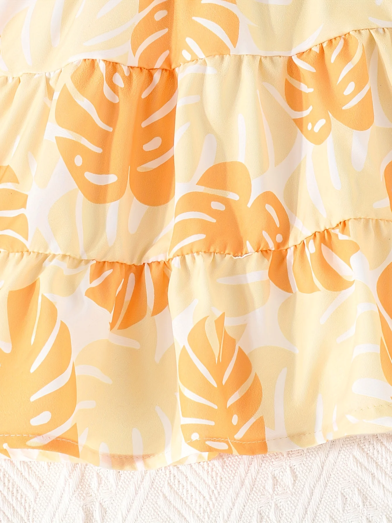 Girls Dress Summer Travel Holiday Dress Cute Baby Girl Beach Beach Holiday Dress Girl Halter Vest Leaf Pattern Cake