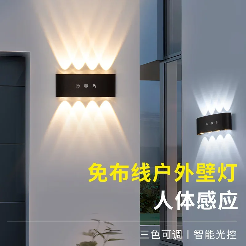 NEW 6/8W PIR Motion Sensor LED Indoor Outdoor Waterproof Aluminum Garden Porch Light Corridor Entrance Living Room Sconce Light