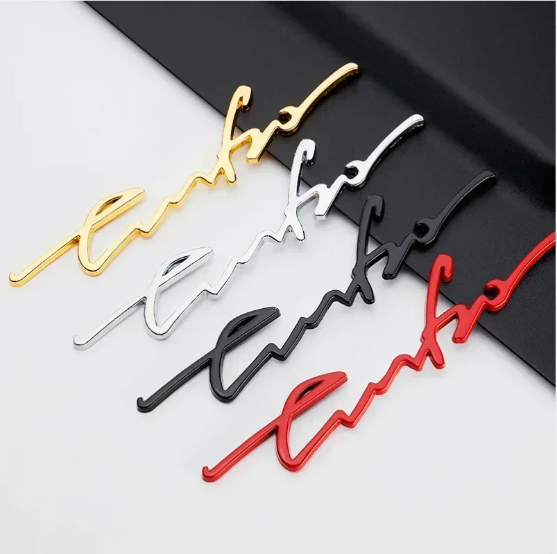 1Pcs 자동차 스타일링 3D 접착 아연 합금 바디 사이드 스티커 터보 로고 자동 후면 트렁크 엠블럼 배지 데칼 액세서리