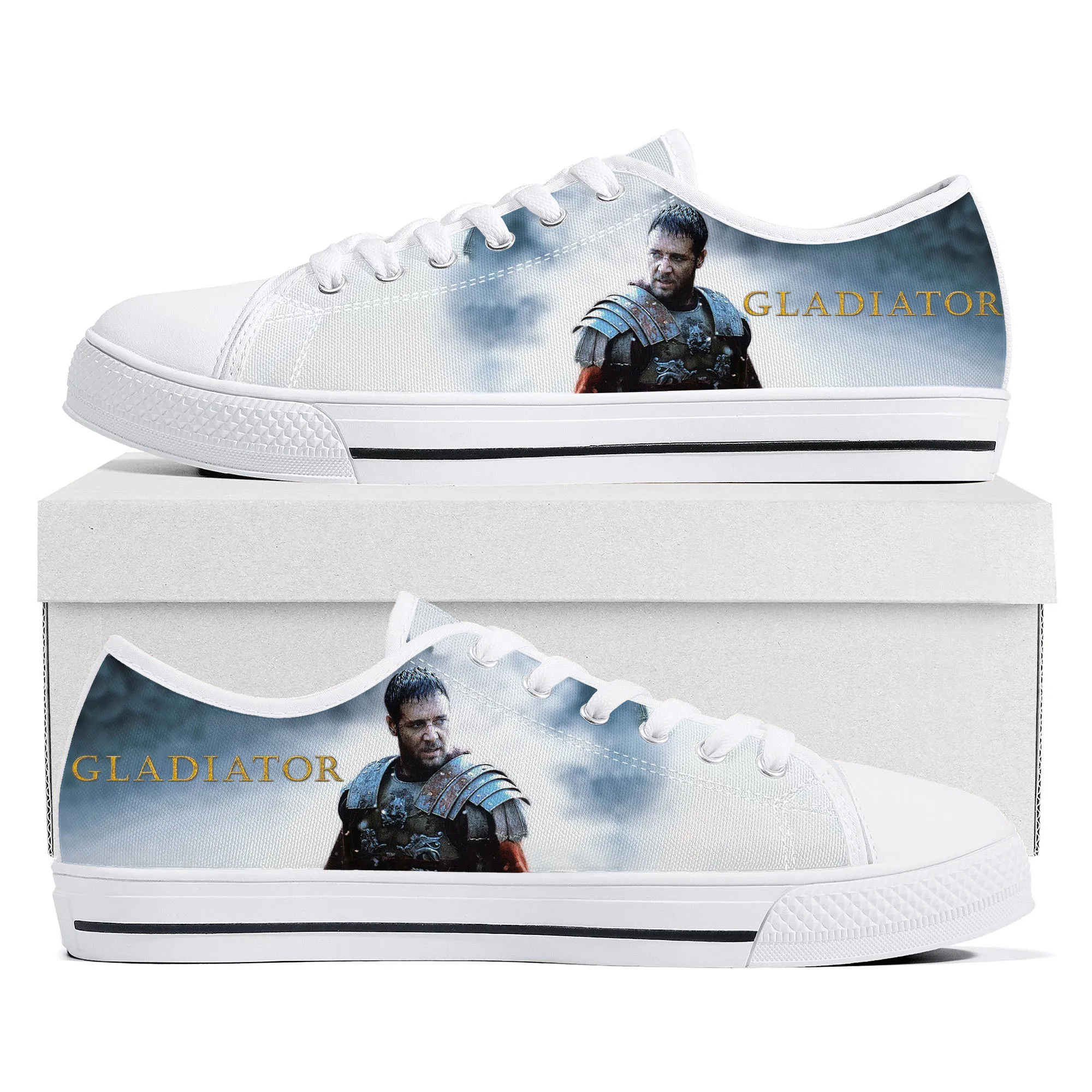 

Gladiator Low Top Sneakers Mens Womens Teenager High Quality Russell Crowe Canvas Sneaker couple Casual Shoes Custom Made Shoe