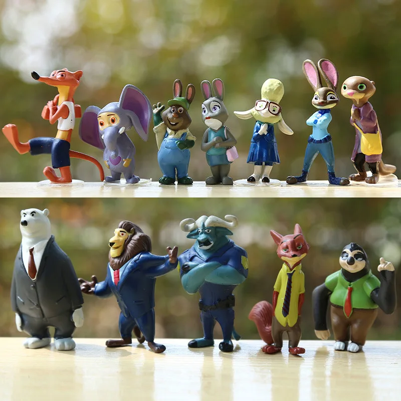 トウットー　フィギュアセット Amazing 12pcs/set Zootopia Animals Action Figure Toys Rabbit