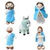 Cartoon Arab Doll Jesus Virgin Mary Soft Plush Toy Cute Cartoon Donkey Cloth Doll Children's Birthday Christmas Gifts 1