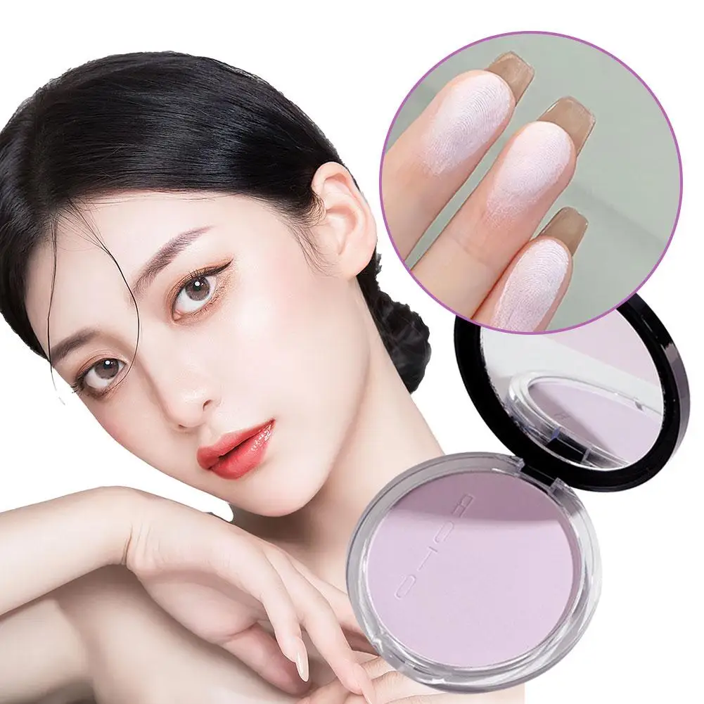 

New Lavender Concealer Pressed Powder Face Setting Oil-Control Matte Makeup Compact Powder ﻿ Full Finish Smooth Coverage Z6B6