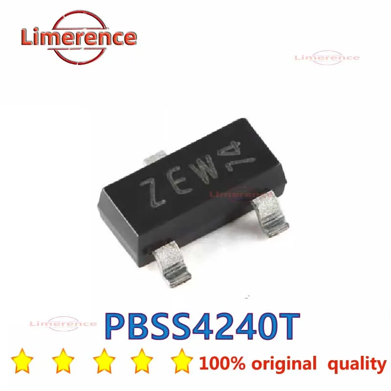 10PCS/LOT Quality 100% PBSS4240T SOT-23 (Silk Printing ZEW ZEP ) 40V 2A SMD Transistor NPN In Stock New Original 1