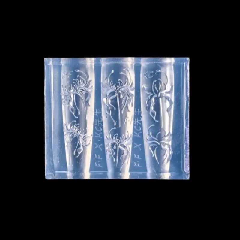 〔YS1〕3D Lycoris Radiata 꽃 실리콘 네일 아트 몰드 투명 매니큐어..