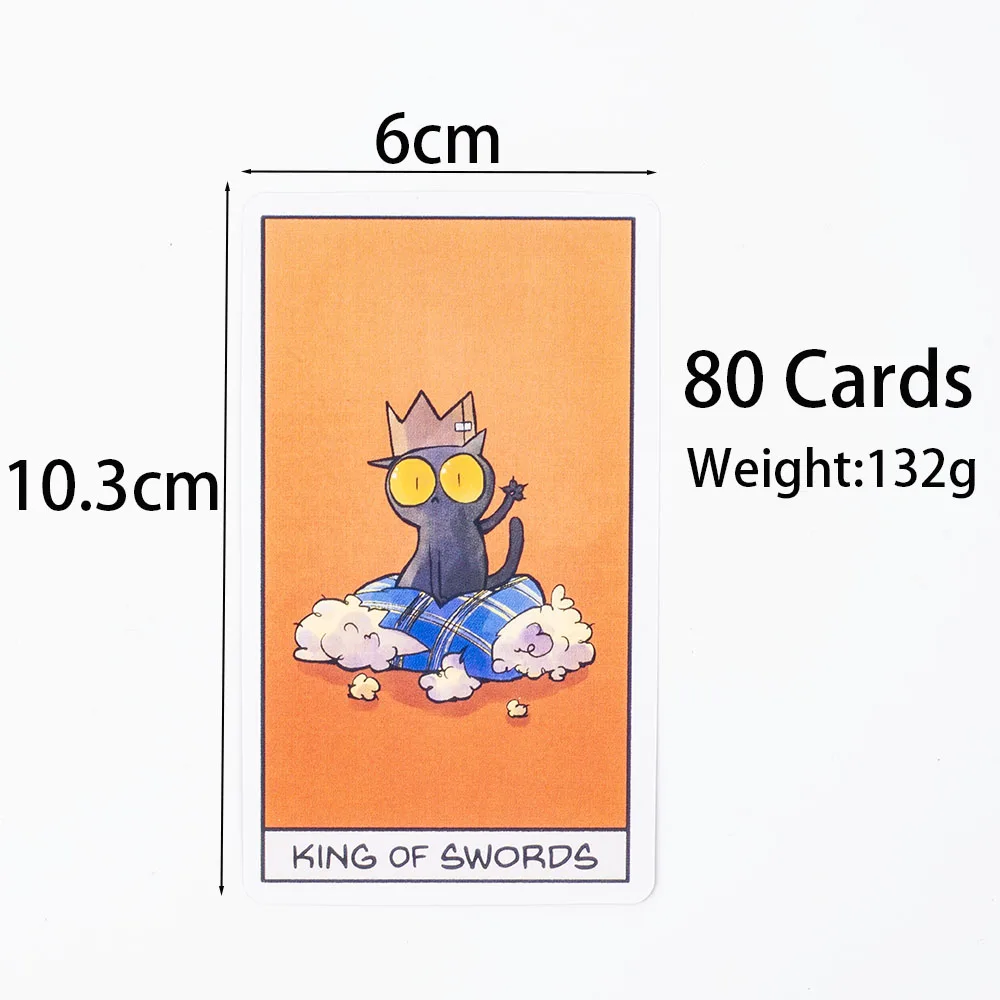 Cat Mancy Kitten Tarot Deck 78 Cards English Version Divination for Family Party Board Game for Cat Lovers
