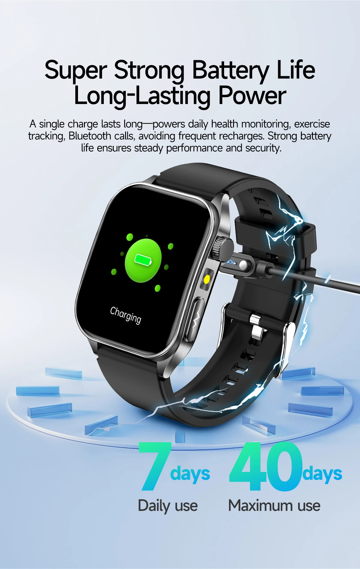 2026 New 650nm Laser Therapy Health Smartwatch Men ECG Blood Pressure Lipid Uric Acid Bluetooth Call Smart Watch For Android IOS