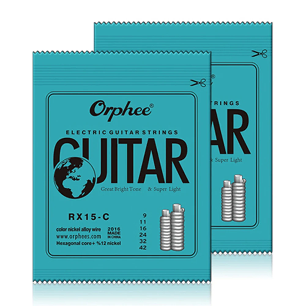 Orphee RX15C Colorful Acoustic Guitar Strings Practiced Hexagonal Carbon Steel 6 Strings Austenite Alloy Winding Guitar Strings