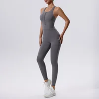 Women Gym Running Jumpsuit Super Stretch Slim Fit One Piece Yoga Suit Breathable Quick Dry Workout Clothes Female Sportswear - Image 3