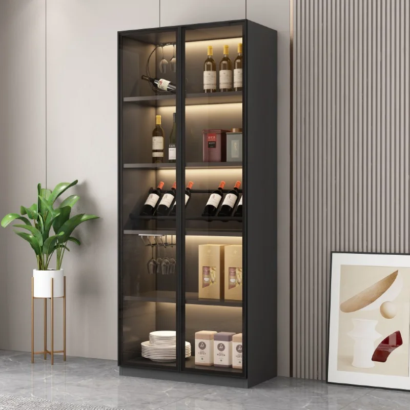 Luxury Display Wine Cabinets Wall High Wall Kitchen Wine Cabinets Modern Wooden Botellero Vino Beuropeanar Furniture Qf50Jg