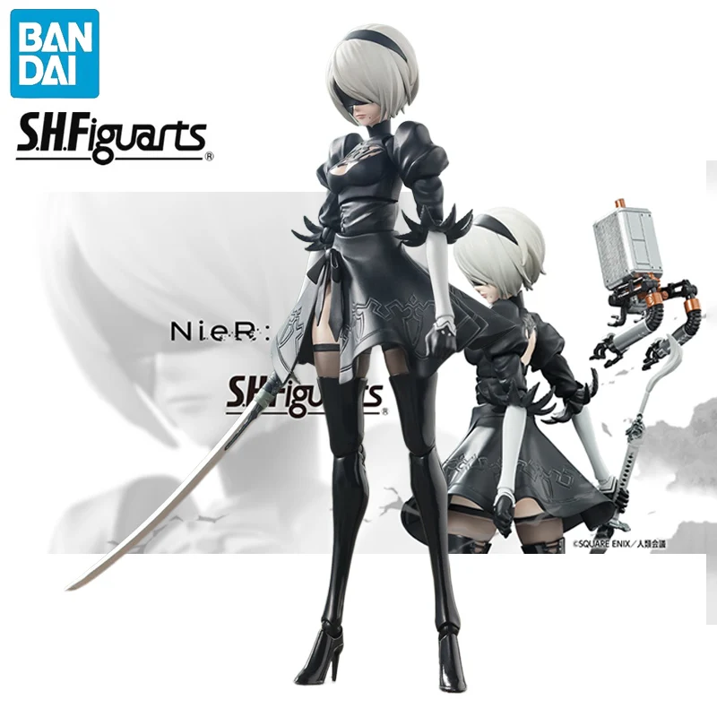 

In Stock BANDAI S.H.Figuarts NieR:Automata Ver1.1a Yorha No. 2 Type B 15CM PVC Anime Action Figures Model Collection Toy