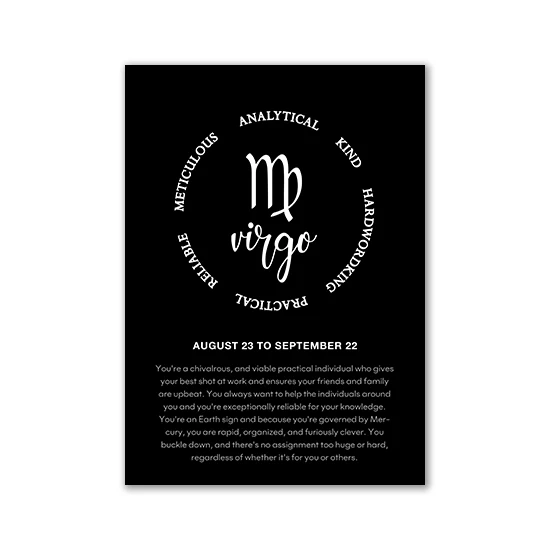 Nordic Zodiac Constellations Inspirational Canvas Art Print