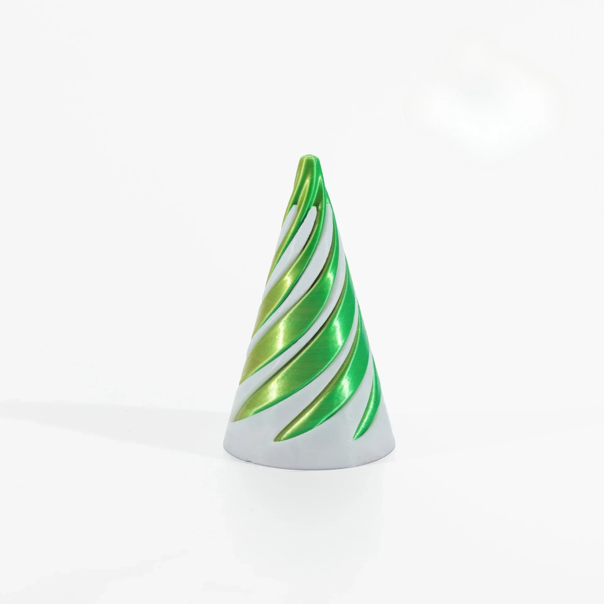 Spiral Cone Pyramid 3D Printed Vortex Sculpture Ornament