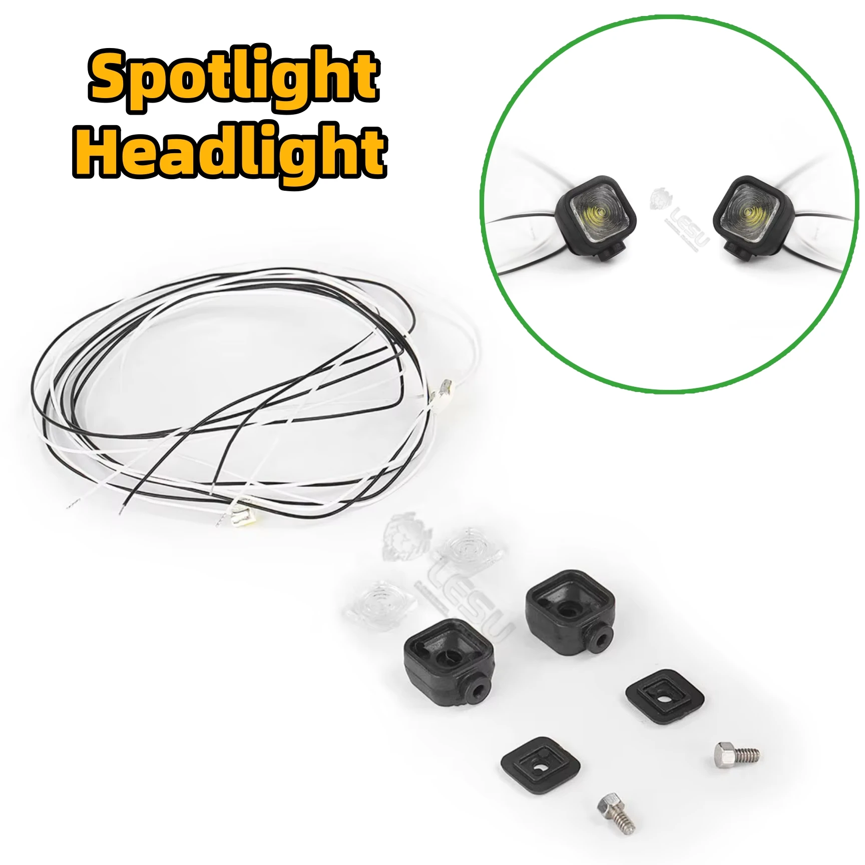 Spotlight Headlight Led Lights S-1323 Simulation for 1/14 Tamiya RC ...
