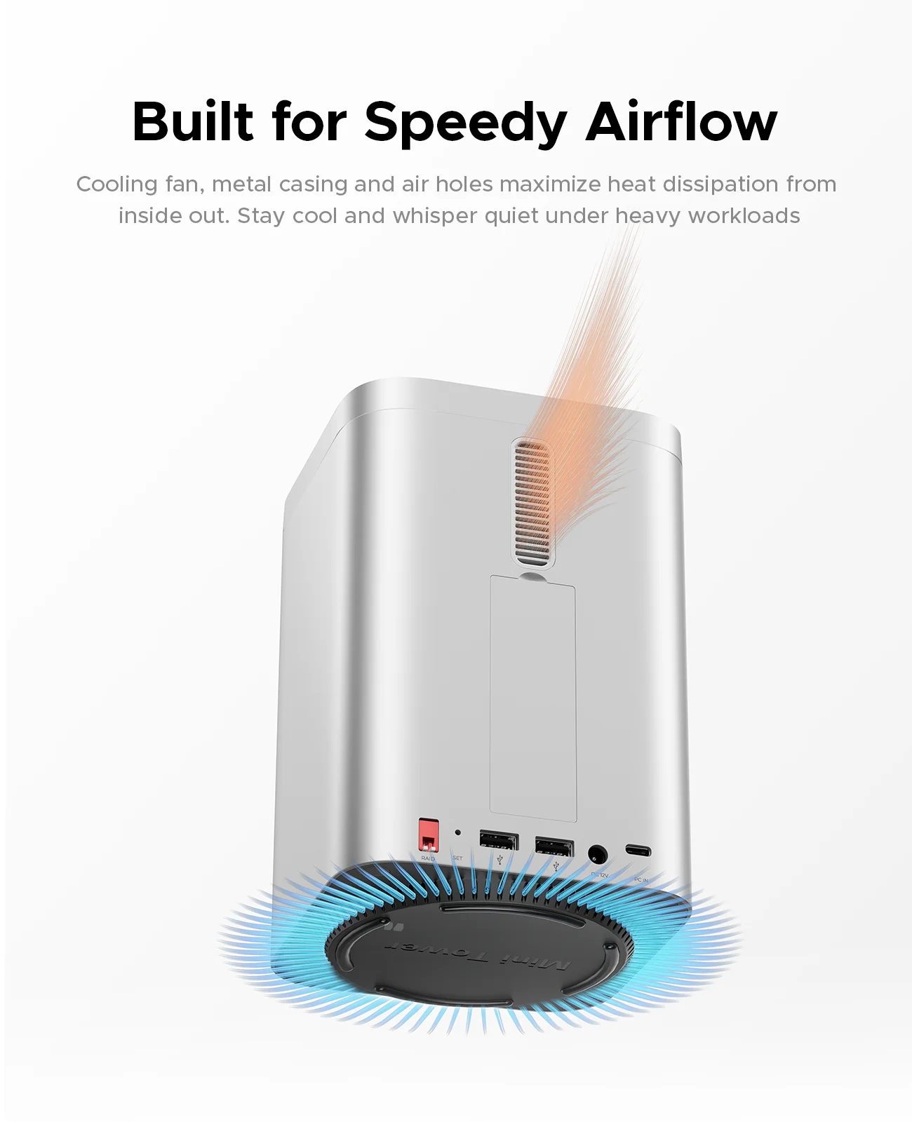 ORICO MiniTower Mac Mini M4 ドック M.2 SSD 3.5 インチ ハード