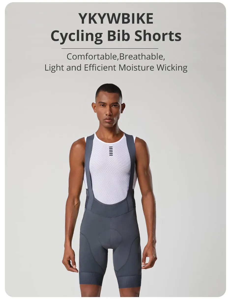 Description Picture 4 of itemCycling Bib Shorts Men Outdoor Wear Bike Cycling 6 Hours Padded Riding Bib Tights Bicycle Clothing