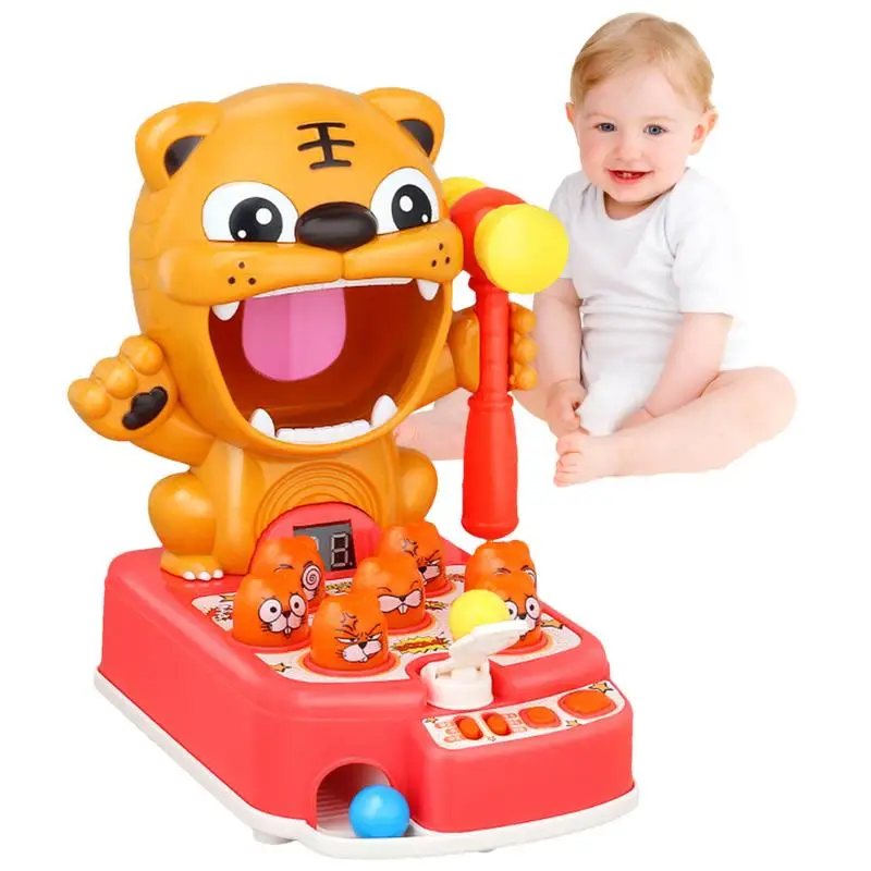 

Whack A-Mole Game Mini Electronic Arcade Game Tiger Shooting Toddler Toys Shooting Target Preschool Learning Activities Fun Gift