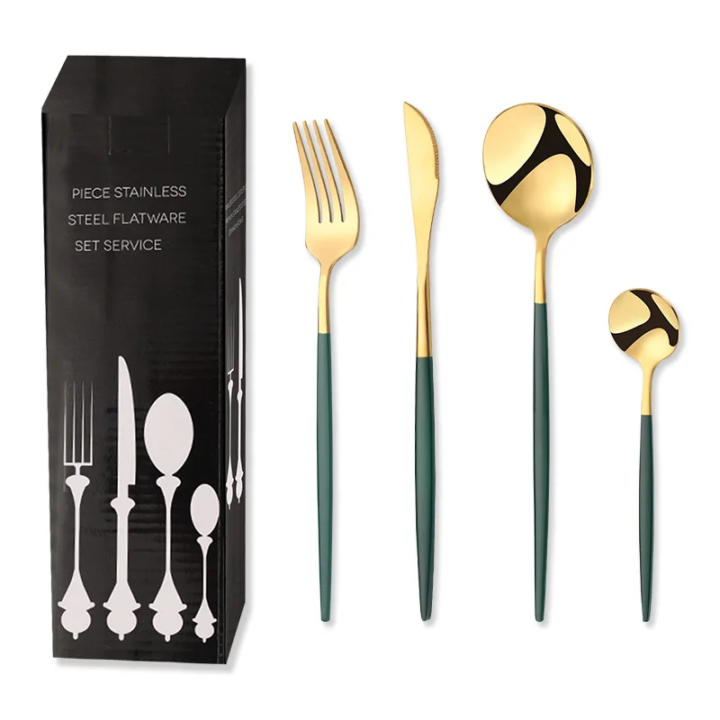 

Cutlery Set Stainless Steel 24-Piece Including Four Main Utensils Knives Forks Spoons And A Gift Set From Portugal For Cros