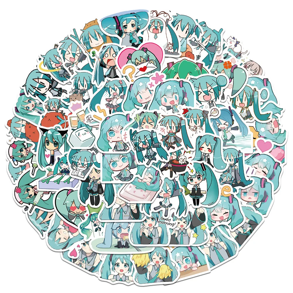 40/50/65pcs Cartoon Cute Kawaii Hatsune Miku Hand Account Sticker -  AliExpress