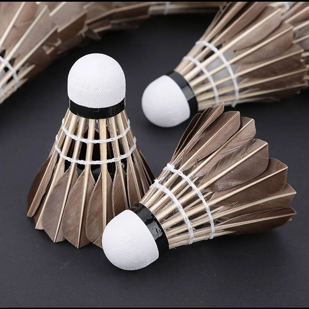 Description Picture 6 of itemProfessional Badminton Shuttlecock Black Goose Feather Badminton Shuttlecock Training Sport Badminton Ball