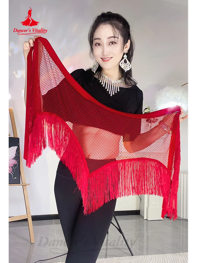 Sciarpa Da Danza Del Ventre Con Frange - Cintura Decorativa Per Donne Con Perline E Paillettes - Foto 12