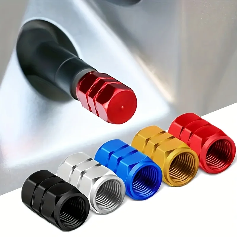 Aluminum Alloy Dustproof Tire Valve Caps for Vehicles