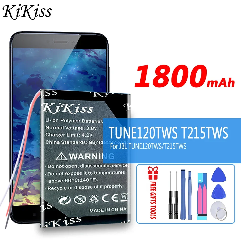 

Батарея 1800mAh KiKiss LIR1454 для JBL TUNE120TWS T215TWS Bluetooth наушники и зарядное устройство батареи