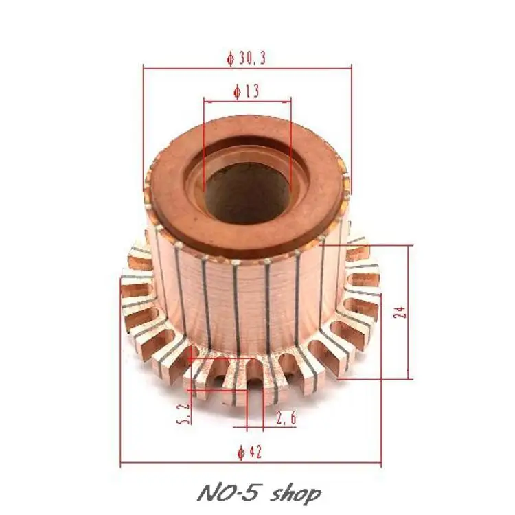 

5 шт., 13x30,3x9 мм, медные стержни, коллектор электродвигателя