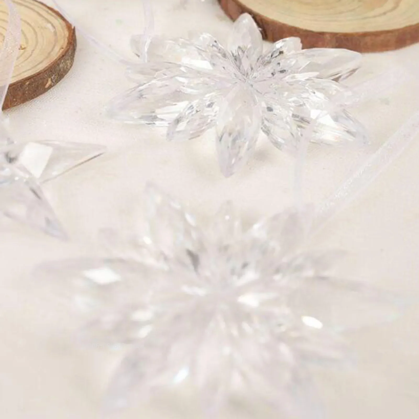 3pcs/bag Christmas Decorations Christmas Transparent Snowflake Pendants for Winter New Year Tree Home Party Ornaments christmas decorations
