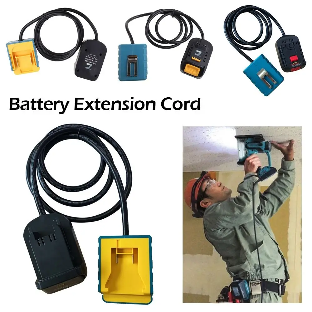 

Battery Extension Cord Tool Suitable for Makita/Bosch/DEWALT/Milwaukee 14.4-20V Lithium Battery Lightweight with Belt Clip