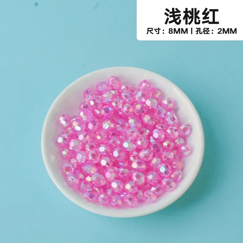 Vibrant Octagonal Transparent Plated Earth Beads - 500g Acrylic Illusionary Crafting Bead Kit