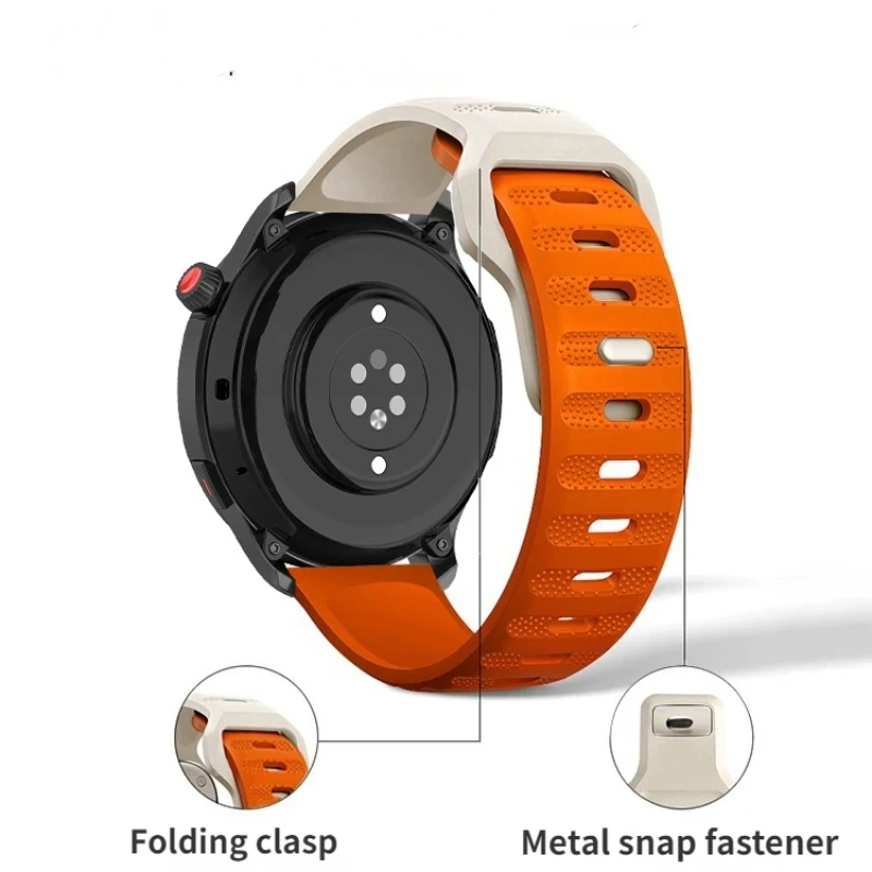 Cinturino In Silicone Traspirante Da 22Mm 20Mm Per Amazfit Gtr 4/Gts 4 Cinturino Samsung Galaxy Watch 5/4/3 Huawei Watch 4/3/ Gt2-3 Pro Band