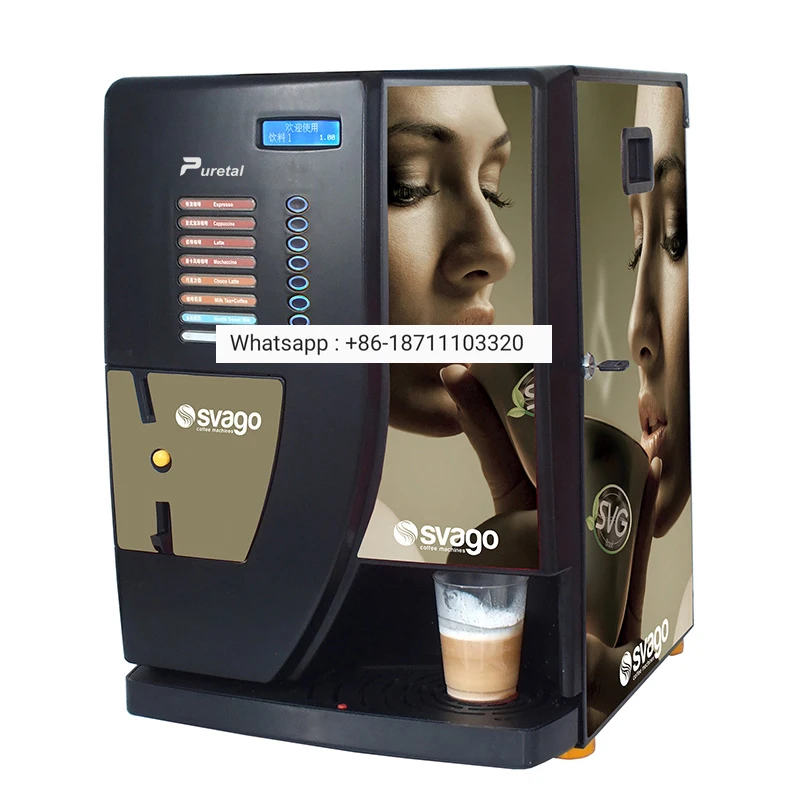 

commercial automatic touch screen coin operated table top machines bean cup hot coffee instant vending machine price