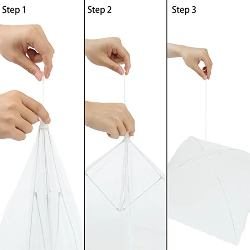 Foldable Food Mesh Cover Fly Anti Mosquito Pop-Up Food Cover Umbrella Meal Vegetable Fruit Breathable Kitchen Accessories