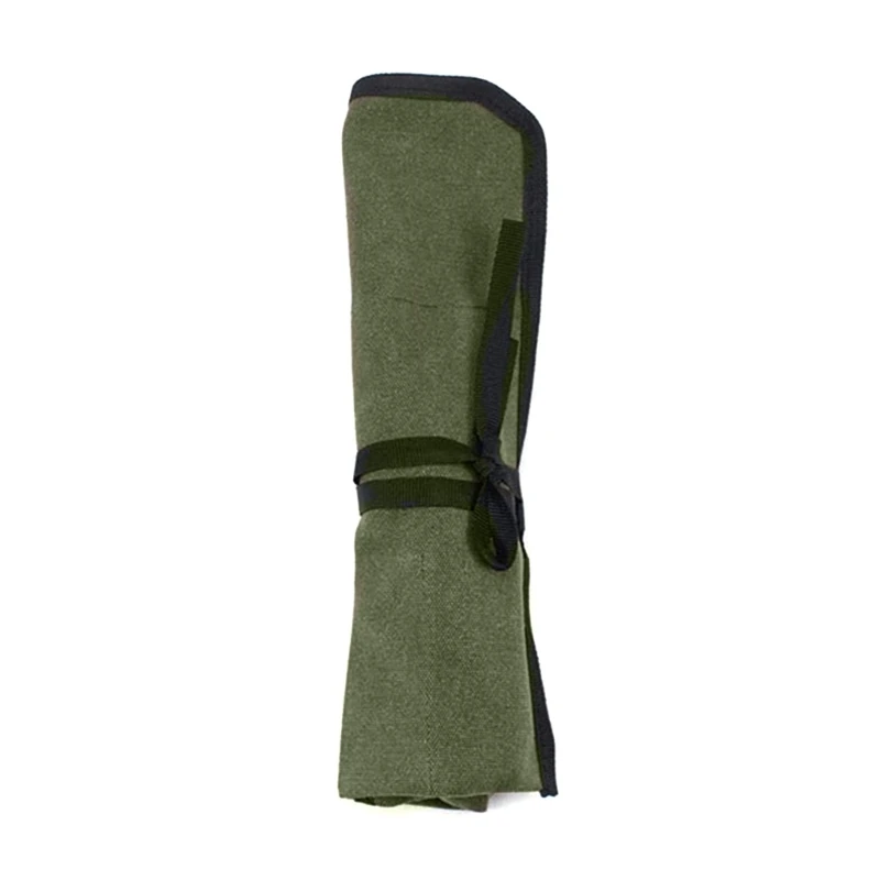 

Портативный набор долот для резьбы по дереву в универсальном рулонном органайзере для инструментов для столяров и любителей