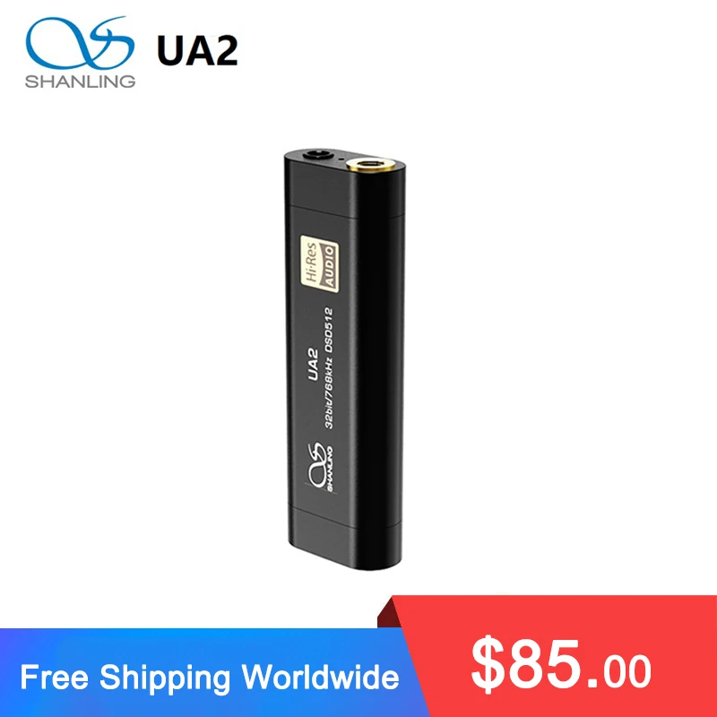 

Shanling UA2 ES9038Q2M HiFi Portable Headphone Amplifier USB DAC AMP 2.5mm Balanced 3.5mm Output PCM768 DSD512 for iOS Android