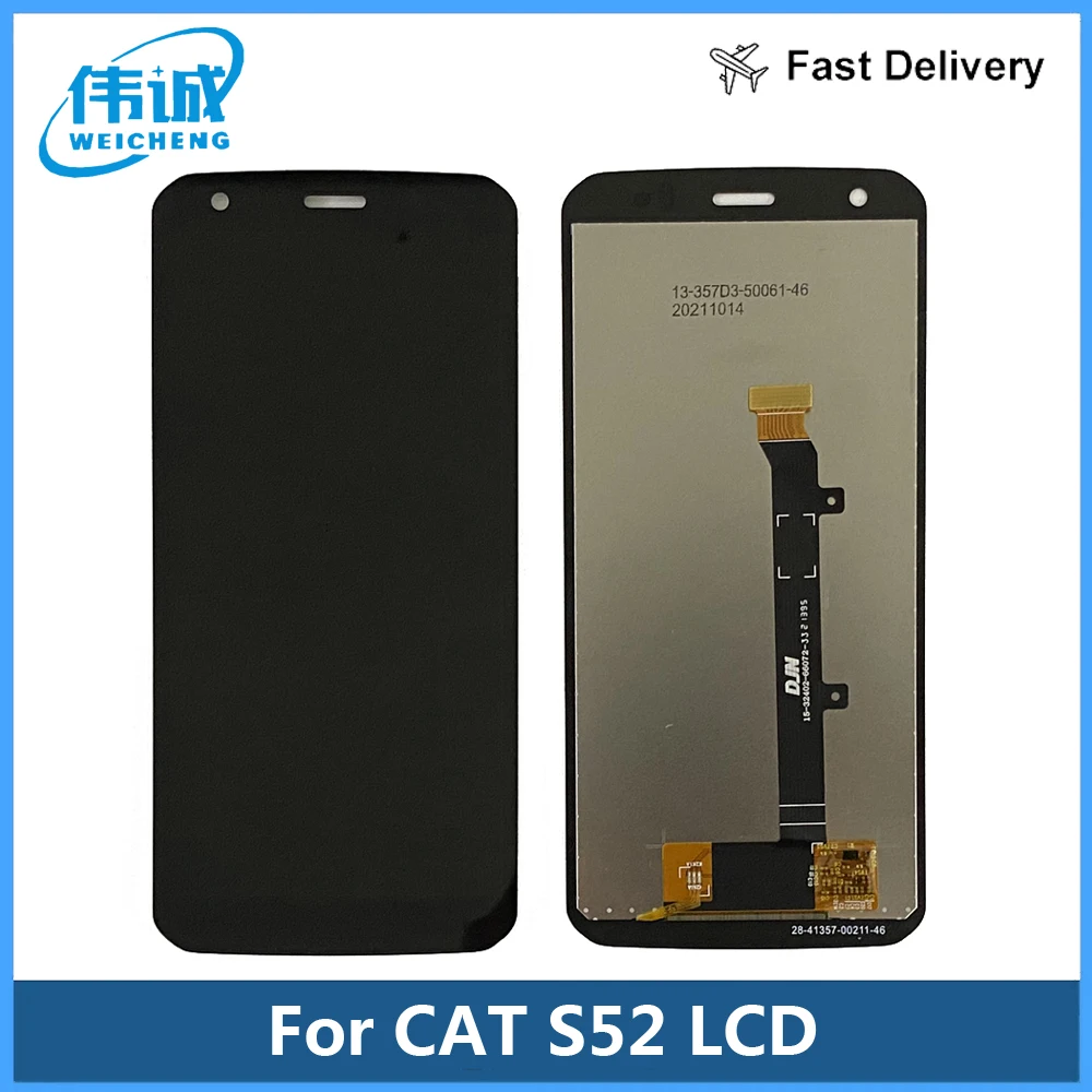 

LCD Display 100% Tested 5.65" For Caterpillar CAT S52 LCD + Touch Screen Digitizer Assembly Replacement For CAT S 52 LCD + Tools