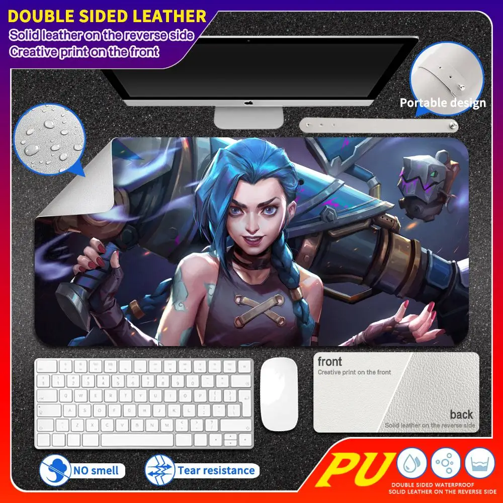 

Keyboard Jinx Mouse Pad League of Legends Kawaii Gaming Mat Large Mausepads Anime Pc LOL Mause Computer Accessories Gamer Pads