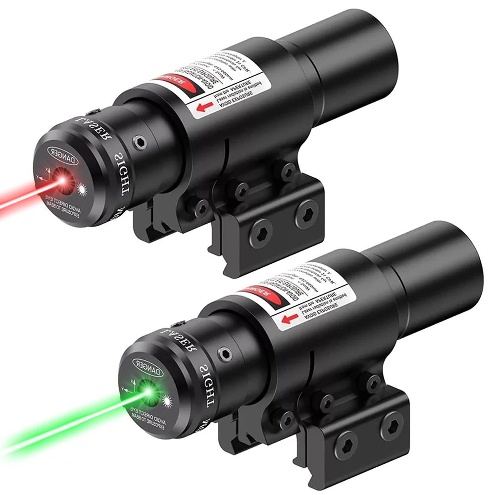 Tactical Red Dot Laser Sight Compact Red Laser Sights with Rail Mount for 11mm/20mm Rifle Pistol Airsoft with Batteries